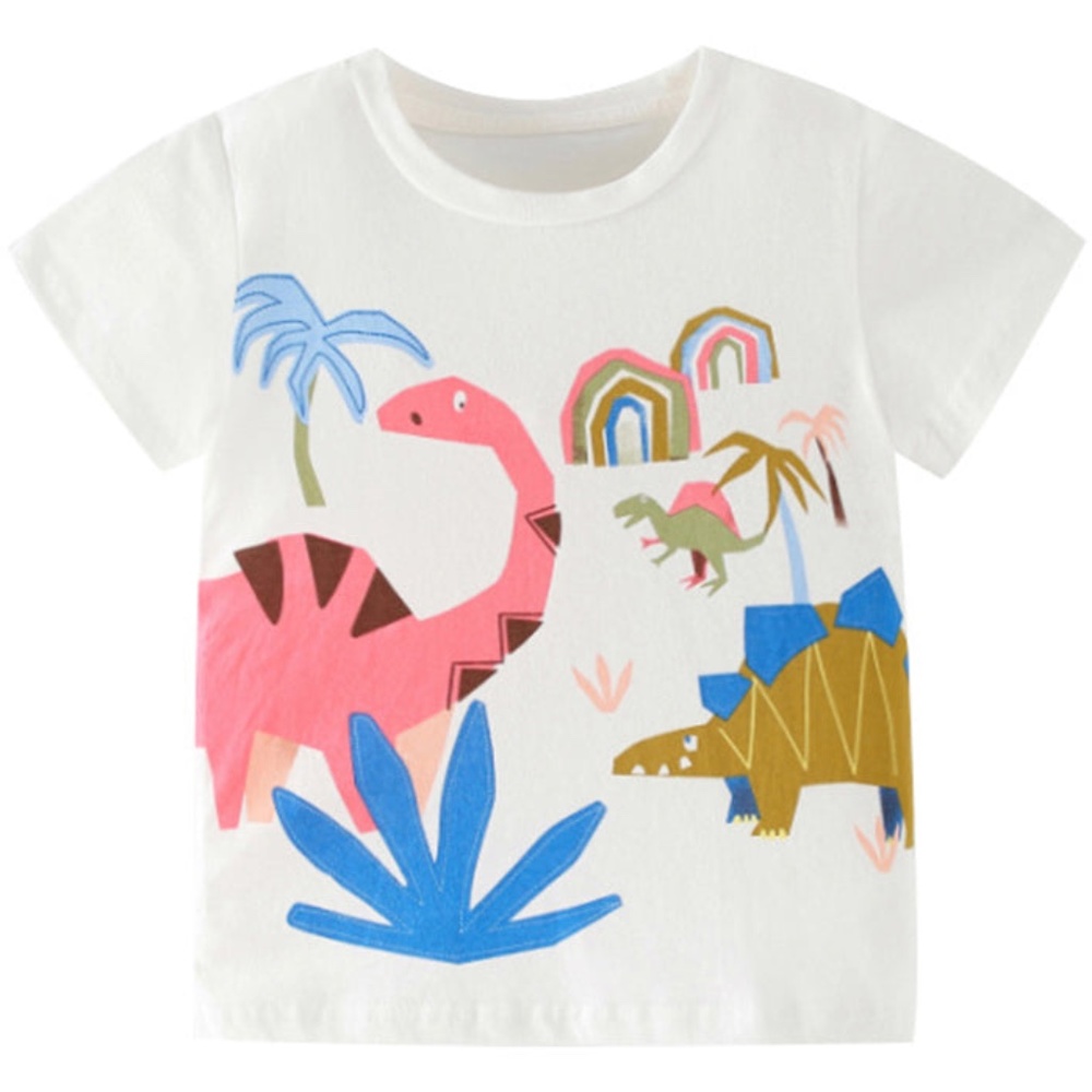 Girl Rainbow Dinosaur Tee